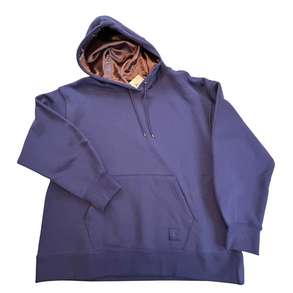 NWT Jordan Women Flight Fleece Pullover Hoodie Purple Oversized Sz XS FB5110-502